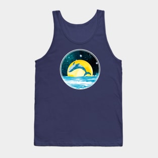 whale and night sky watercolor Tank Top